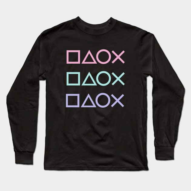 Pastel Playstation Long Sleeve T-Shirt by XOOXOO